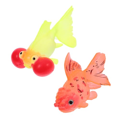 CIYODO 2st Leuchtendes Simuliertes Gold Simulierter Fisch Künstlich Leuchtender Fisch Leuchtende Aquariendekoration -Ornament Aquarium Schwimmende Fische Fischhandwerk Kieselgel von CIYODO