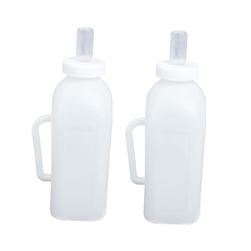 CIYODO 2st Säuglingsflasche Milchflasche Für Lamm Babyflasche Mit Griff Milch Für Welpen Trinkflasche Für Kalb Welpenspielzeug Kleine Hunde Wadenschlinge Kälbermilchflasche Kühe Plastik von CIYODO