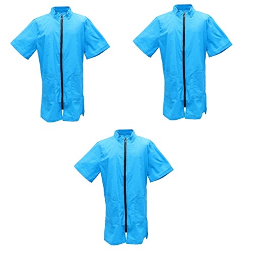 CIYODO 3 STK Tierfriseur Zoohandlung Uniform Hundepflegezubehör Hundepflege-Shirt wasserdichte schürze Tierpflege Arbeitskleidung Arbeitsuniform Arbeitskleidung im Nylon Blue von CIYODO