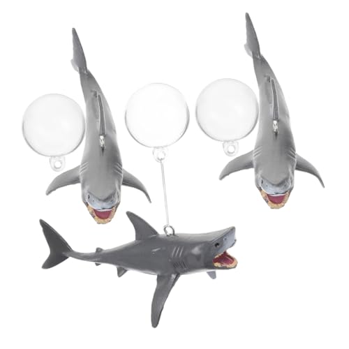 CIYODO 3 Sätze Aquarium-hai-Dekoration Schwimmendes Tier Im Aquarium Fischspielkamerad Schwimmender Hai Für Aquarium Zubehör Für Schwimmende Geräte Aquarium-Charms-anhänger Hai-Statue PVC von CIYODO