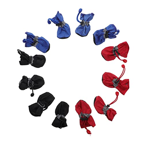 CIYODO Nylon Baumwolle Haustier Regenschuhe 3 Sets Hund Stiefel Wasserdicht Boot für Hund Regen Tag von CIYODO