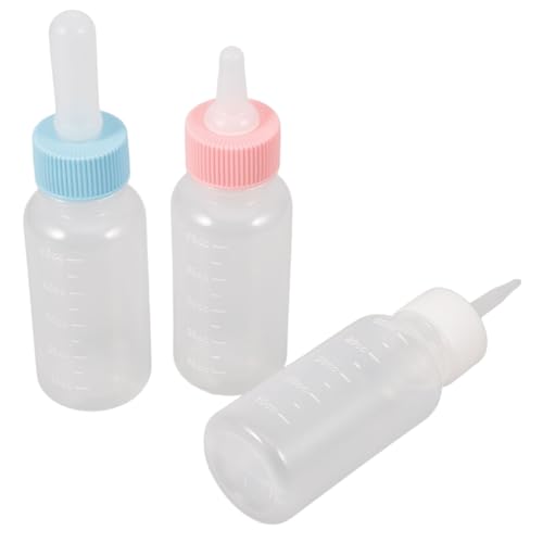 CIYODO 3 Stück Haustier Flasche Wasser Flasche Kätzchen Flasche Neugeborenen Flasche Kätzchen Milchflaschen Spender Welpen Flasche Katzen Milchflasche Kleine Haustier von CIYODO