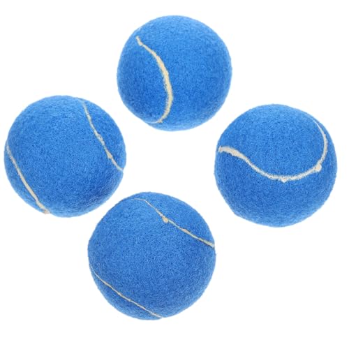 CIYODO 4 Stück Haustier-Tennis Übungshund Hundebälle Hundezahnbürstenspielzeug Backenzahnspielzeug Für Haustiere Bälle Für Hunde Hund Wirft Spielzeug Kauball Für Haustiere Gummi von CIYODO