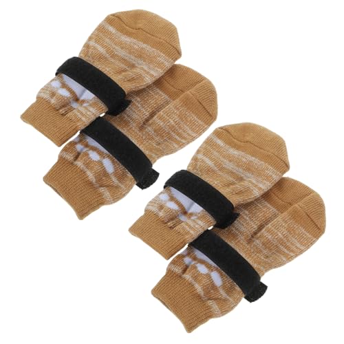 CIYODO 4 Stück Haustier-wintersocken, rutschfeste Hundesocken, Hundesocken, Baumwollsocken Für Hunde, Warme Hundesocken von CIYODO