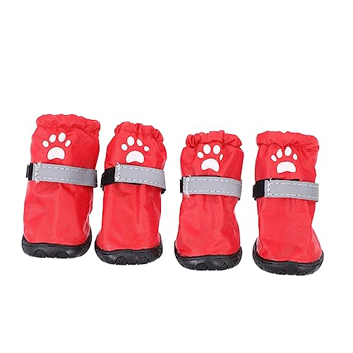 CIYODO 4-teiliges Hunde-regenschuh-Set Aus Polyester für und Mittelgroße Hunde von CIYODO