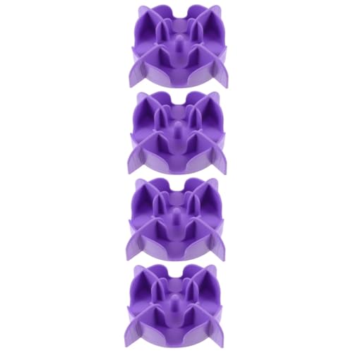 CIYODO 4 Stück langsamer Zubringer Suction Cup saugnäpfe Slow Feeder Hundenapf Langsamer Wassernapf für Hunde Verlangsamung des Hundenapfs Slow-Feeder-Einsatz für Hunde Kieselgel Violet von CIYODO