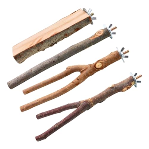 CIYODO 4pcs Vogel Holz Barrot Perch Vogel Holzstange Stange Käfig Käfigholz Barsch Vogel Käfigstick von CIYODO