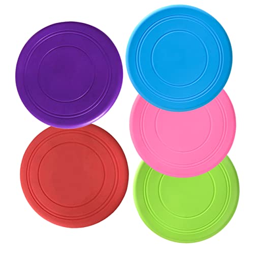 CIYODO 5St Haustier- Kauspielzeug für Hunde Pet-Disc-Spielzeug interaktives Spielzeug Rubber Fart Toy Welpe Tennis Wurfscheibe für Hunde Haustier Hund fliegendes Spielzeug kauen CD von CIYODO