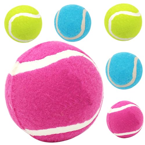 CIYODO 6St Tennisspielzeug für Hunde Haustier Beißspielzeug Hundebälle für draußen Interactive Dog Toys interaktives Spielzeug Spielzeuge Backenzahnkugeln für Hunde Welpenbälle aus Gummi von CIYODO