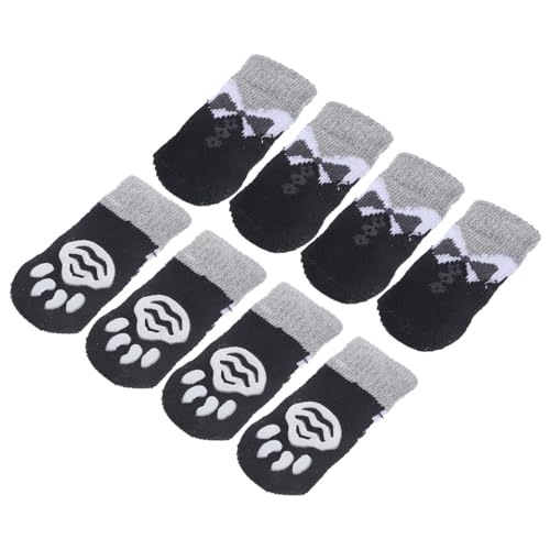 CIYODO 8 STK Haustier socken Verstellbarer Pfotenschutz für Haustiere Pfotenschützer für Haustiere Haustiersocken hundesocken Dog Socks Strümpfe für Haustiere Hund warme socken Polyester von CIYODO