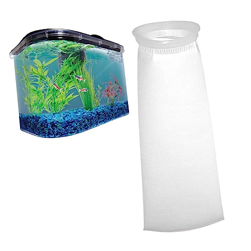 CIYODO Aquarium Filzfilterbeutel Filtersocken Netzfiltermedienbeutel 150 Μm Weiß Ideal Für Aquarien Kompatibel Mit Filterkartuschen Und Filterschwämmen von CIYODO