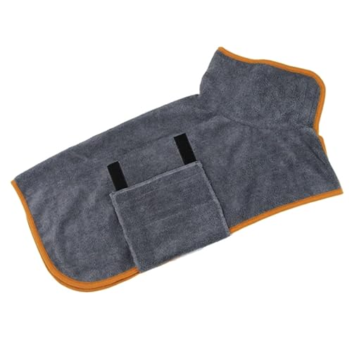 CIYODO Bequeme Robe für Hund Hunde schwimmweste schwimmwesten für Hunde Badebekleidung für Hunde Hundebekleidung Badekleidung für Haustiere anschmiegsamer hundebademantel Polyester Grey von CIYODO