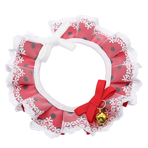 CIYODO Bogenkragen Glockenkragen Kleidung Fliege für Katzen Katzenhalsbänder Dekorationen Katzenschleifenschal Katze Spitzenhalskette Katzen-Spitzenschal Polyester rot CIYODO Bogenkragen Glockenkragen Kleidung Fliege für Katzen Katzenhalsbänder Dekorationen Katzenschleifenschal Katze Spitzenhalskette Katzen-Spitzenschal Polyester rot von CIYODO