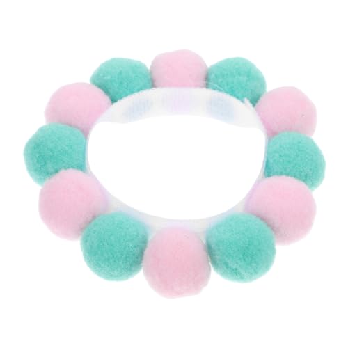 CIYODO DIY Verstellbares Haustierhalsband Mit Niedlichem Pompon Design Tragbares Und Dünnes Hundehalsband Für Kleine Hunde Und Süßes von CIYODO