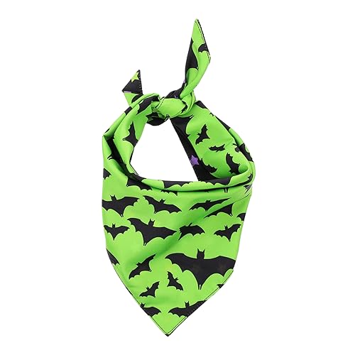 CIYODO Dreieckstuch für Haustiere Hundehalstuch im Halloween-Stil Hundehalsband Dog Bandana Halstuch für Hunde verschleißfester Hundeschal Haustierbandana im Halloween-Stil Polyester von CIYODO