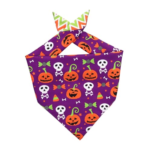 CIYODO Dreieckstuch für Haustiere Wiederverwendbares Katzenbandana Halsband für Welpen Dog Bandana Halstuch für Hunde Tier Schal verschleißfester Hundeschal Hundebandana Polyester Violett von CIYODO