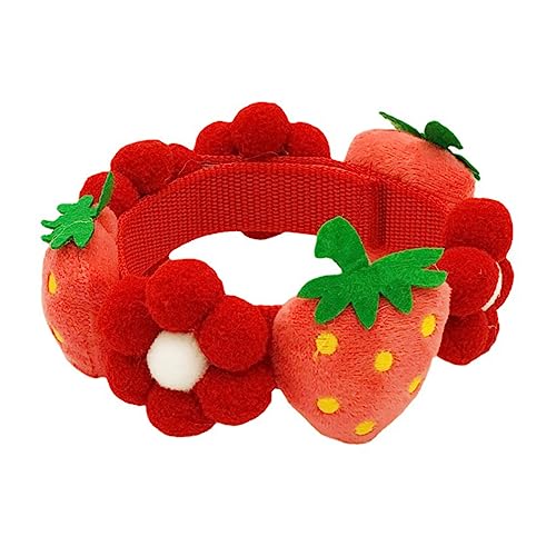 CIYODO Erdbeerblumen-dekohalsband Hundehalsband Aus Baumwolle Für Kätzchen Und Katzen Partygeschenk CIYODO Erdbeerblumen-dekohalsband Hundehalsband Aus Baumwolle Für Kätzchen Und Katzen Partygeschenk von CIYODO