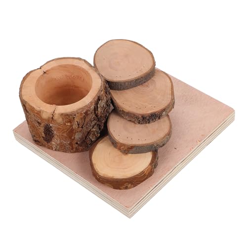 CIYODO Kletterleiter für Kleintiere mit Futternapf Leiterspielzeug aus Holz für Hamster Kaninchen Meerschweinchen Kauspielzeug von CIYODO