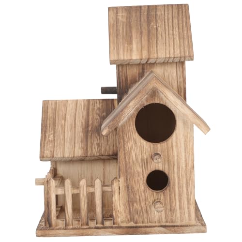 CIYODO Garten Nisthaus vogelhaus Birds gartenscheere holzhaus Papageien Vogelspielzeug für Sittiche Nisthaus für Nymphensittiche Vogelzucht Vogelnisthütte Sittichnest aus Holz hölzern von CIYODO