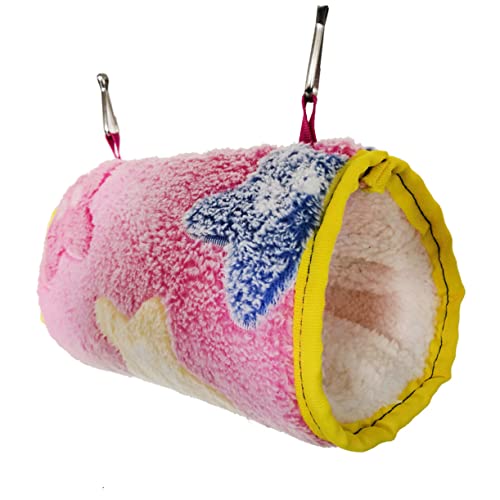 CIYODO Papagei Schlaf Hängematte Haustier Hängen Bett Vogel Nest Hamster Rest Nest 17x10cm Plüsch Material Zufällige Farbe von CIYODO