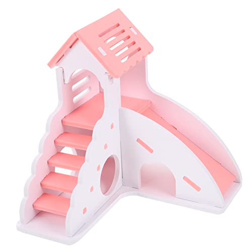 CIYODO Hamster-Spielzeug Hamster-Kletterleiter Hamsterspielzeug Leiter Spielzeug Hamster Spielzeug Hamster Versteck Haustier Spielzeuge Hamsterversteck Nest Hamsternest Spielzeug PVC Rosa von CIYODO