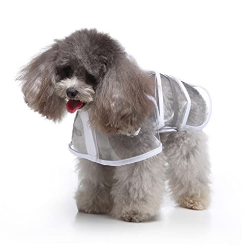 CIYODO Haustier Hund Overall Haustier Hund Regenmantel Kleiner Hund Regenmantel Regenponcho Für Haustiere Regenmäntel Hunderegenmantel Regenponcho Für Welpen Wintermäntel Regen Anzug Weiß von CIYODO