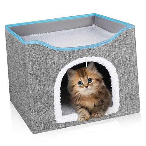 CIYODO Haustier Katzenstreu faltbares katzenhaus cat House katzenspielzeuge katzenbett für Bett cat Toy Katzenhöhle Katzenzwinger Katzenzubehör für Wohnungskatzen faltbares Lammwolle von CIYODO