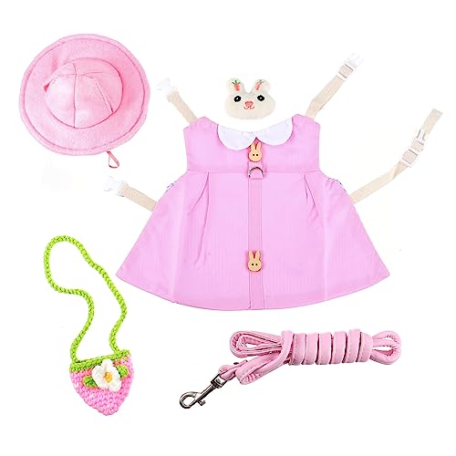 CIYODO Haustier Kostüm Set Für Kleintiere Leine Und Kleidung Für Kaninchen Katzen Meerschweinchen Und Hamster Niedliches Outfit Für Kleine Haustiere von CIYODO