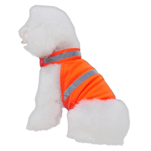 CIYODO Haustier Reflektierende Sicherheitsweste Hundegeschirr Reflektierende Ausrüstung Für Hunde Warme Weste Hund Sichere Weste Reflektorweste Hundeweste Reflektierende Jacke Orange von CIYODO