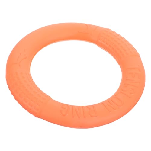 CIYODO Haustier- Wurfring für Hunde Hundetraining Flugscheibe Trainingsunterlagen für Welpen Dog chew Toy hundekauspielzeuge Kauspielzeug für Hunde Spielzeug für Welpen Eva Orange von CIYODO