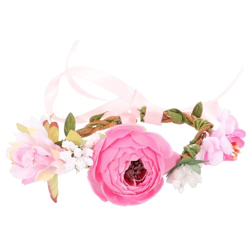 CIYODO Haustierhalsband Kitten Halsband hundezubehör blumenhaarkranz blumenring Katzenhalsbandverzierung dekoratives Hundehalsband zartes Katzenhalsband dekorativer Hundekranz Stoff Rosa von CIYODO