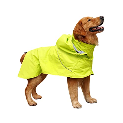 CIYODO Hund Regen Slicker Regenjacke Für Haustiere Regenkleidung Für Haustiere wasserdichte Regenjacken Mittlerer Und Großer Regenmantel Für Hunde Regenjacken Für Hunde Poncho Yellow von CIYODO