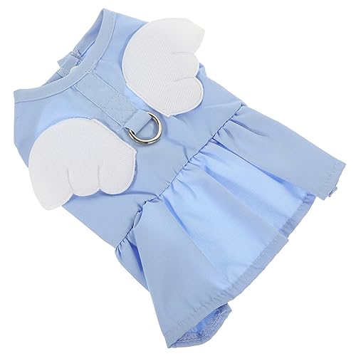 CIYODO Hundekleidung Dekor Entzückende Hundekleidung Welpenkleid Sommer-welpen-Shirt Outdoor-haustierkleidung Entzückende Haustierweste Weste Für Katze Baumwolle Polyester Sky-Blue von CIYODO