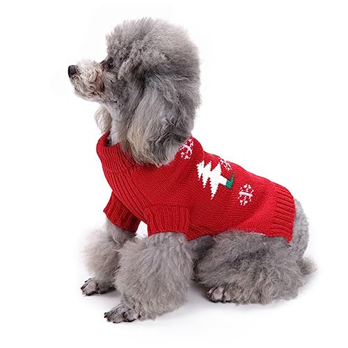 CIYODO Partykleidung für Haustiere roter Pullover Halloweenkostüm Weihnachts hundekostüm Weihnachten hundekostüm Kleider Weihnachtspullover Party-Hundetuch Hundepullover der Hund von CIYODO