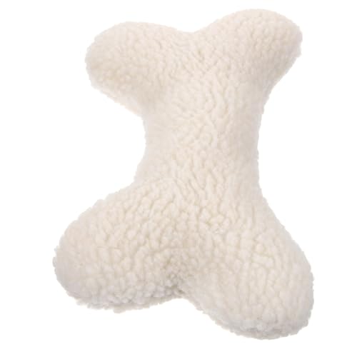 CIYODO Spielzeug Aus Wollsamtknochen Quietscher Für Interaktives Nackenkissen Kleine Aus Fleece Beige Sherpa von CIYODO