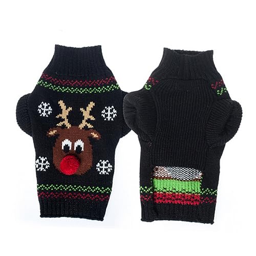 CIYODO Hundeweihnachtspullover Weihnachts hundepullover hundewintermantel hundeweihnachtsoutfit kostüm Hunde Großer Hund kleine Hunde-Outfits Kleider Kleidung Welpen Pullover Haustier von CIYODO