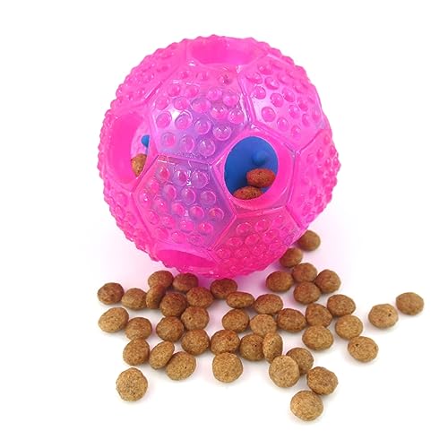 CIYODO Interaktiver Leckerli Ball Für Hunde Kniffliges Kauspielzeug Aus Ungiftigem Rosa Futterausgabe Spielzeug Für Hundetraining Und Spiel Ideal Für Aktives Spielen Und von CIYODO