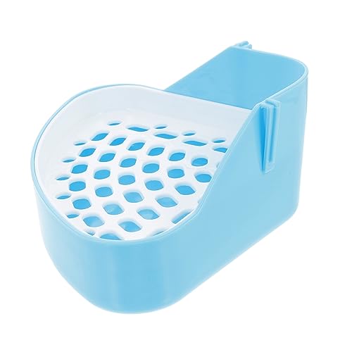 CIYODO Kasten Haustier Urinal Töpfchen Kaninchentoilette Hase Guinea-Trainingspfanne Tierstreu Hamster klo kaninchenklo Trainingsecke für Haustiere Haustier dreieckiges Töpfchen Abs Blue von CIYODO