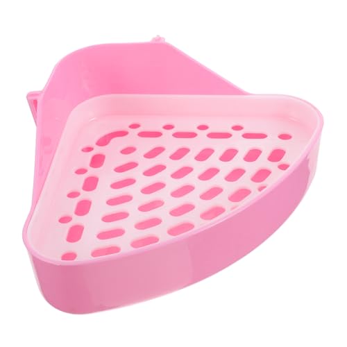 CIYODO Kasten Kaninchentoilette Hundematte Hundenapf Trainingsecke Für Haustiere Häschen Toilette Kaninchenkäfig Drinnen Hundeschermaschinen Unterlage Hasen-töpfchen Schweine Rosa Plastik von CIYODO