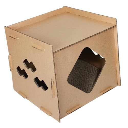 CIYODO Katzenkratzer House Spielzeugkatze Kratzer Karton Cardboard Scratch Für Innenkätzchen von CIYODO