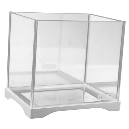 CIYODO Kleines Fischbecken Betta-fischschale Hydroponisches Pflanzenterrarium Würfel-Aquarium Mini-Aquarium Desktop-aquarienbecken Stapelbarer Würfeltank Wasserpflanzvase Schale Vase Glas von CIYODO