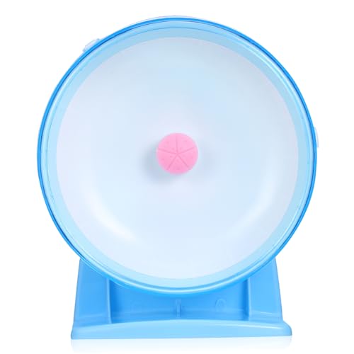 CIYODO Laufrad für Hamster Haustier Untertasse Zuckersegelrad Schweinerad Rennmaus Hamster Spielzeug hamsterspielzeug Babytragetuch babyspielzeug Hamsterrad für Käfig Rattenrad PVC Blue von CIYODO