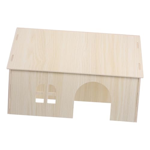 CIYODO Meerschweinchen-Labyrinth Versteck Vlies Fallen Hamsterhaus Rattan Kleintierhaus aus Holz Hamsternest kleines Haustier holzhaus Hamsterspielplatz Hamster Holzhaus hölzern von CIYODO