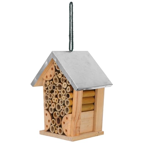 CIYODO Outdoor-Hotel Outdoor-Insekten Pflanzenaufhänger für die Decke Bienen im Freien Hausbienen Mini -Zaun Wolf Insektenhaus Bienenhaus Insektenhotel Schmetterlingshaus für draußen Holz von CIYODO