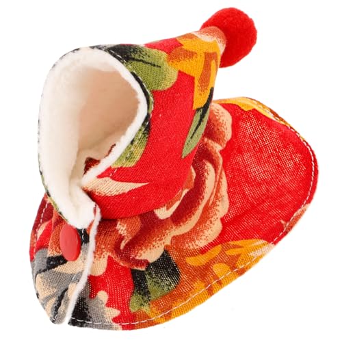 CIYODO Papageienkleidung bird costume schützenvogel Vogelwinterkleidung Papageienoutfit Papageienwinterkleidung Vogelkleidung Haustier-Vogel-Kleidung stylisches Papageienkostüm Samt rot von CIYODO