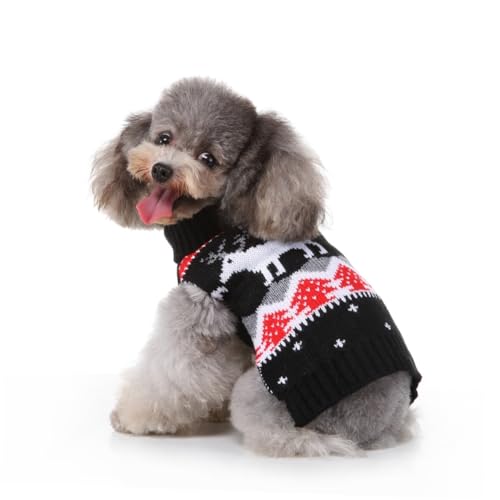 CIYODO Haustier-Partykostü Weihnachtskostüme für Hunde Welpen-Outfits Welpenkostüme Flanell-Pullover Tier kostü tierkostü hundepulli Kleider Kleidung Party-Hundetuch Hundepullover Elch von CIYODO