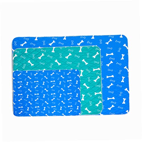 CIYODO Pet Pinkelmatte Waschbare Hundepipipads Töpfchenmatte Für Haustiere Wurf -PIPI-Pads Pinkelkissen Für Hundematte Pinkelkissenhalter Saugfähig Hundebox Matte Blue von CIYODO