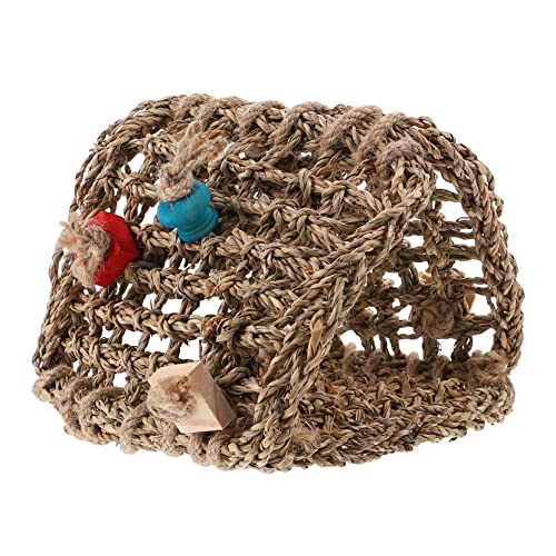 CIYODO Rattan-Vogel-Hängematte vogelhaus Bird House vogelkäfig zubehör Vogelhängematte Vogelkäfig-Zubehör Vogelspielzeug Betthamster Ratte Papageienhaus Papageienschlafnest Papageienbett von CIYODO