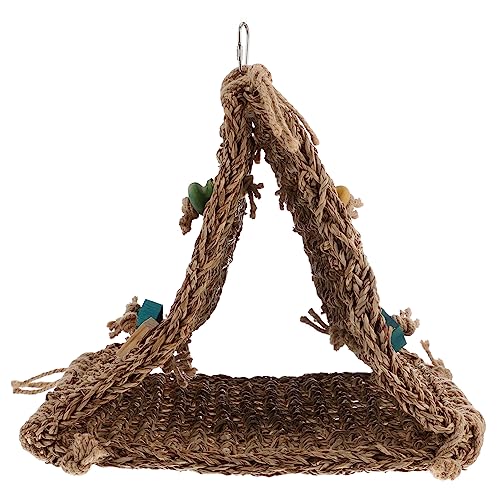 CIYODO Papageienhaus Vogel-hängematte Rattan-nestbett Für Ziervögel Groß 30 X 30 cm Zubehör Und Zufällige Stile von CIYODO