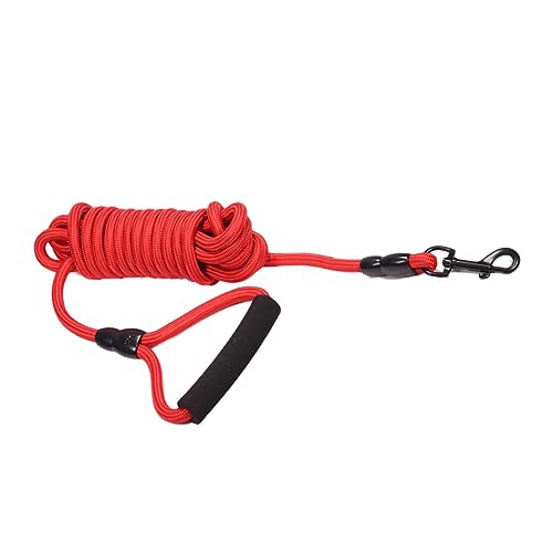 CIYODO Hundeleine mittelgroß und groß rot 8 mm Nylon Trainingsleine mit gepolstertem Griff Kontrollkomfort von CIYODO